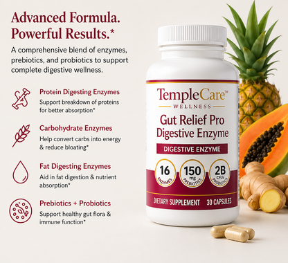 TempleCare™ Gut Relief Pro — Digestive Enzyme