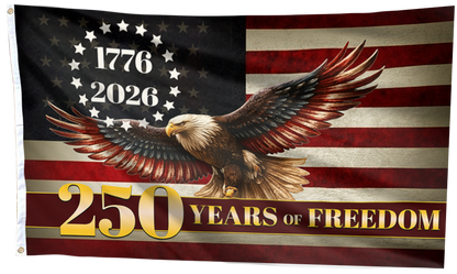 Old Eagle 250 Years Freedom Flag
